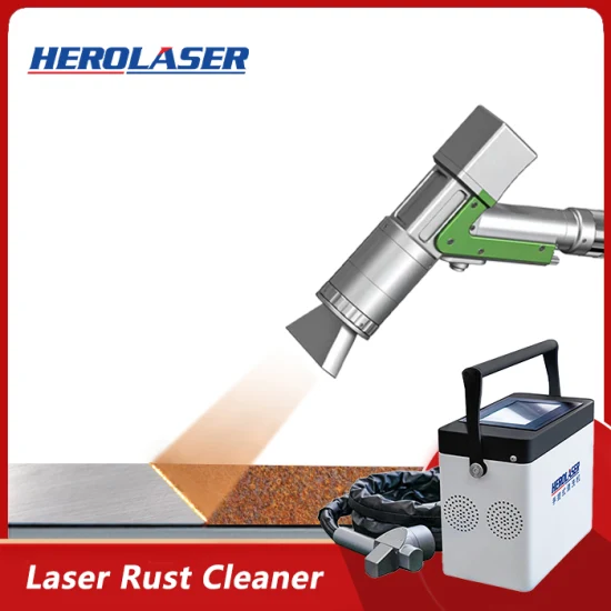 Tragbarer handgehaltener Faserlaserreiniger zur Metallrostentfernung mit 200 W, 300 W, 500 W, 1000 W, 1500 W, 2000 W, 3000 W für Rostfarbe